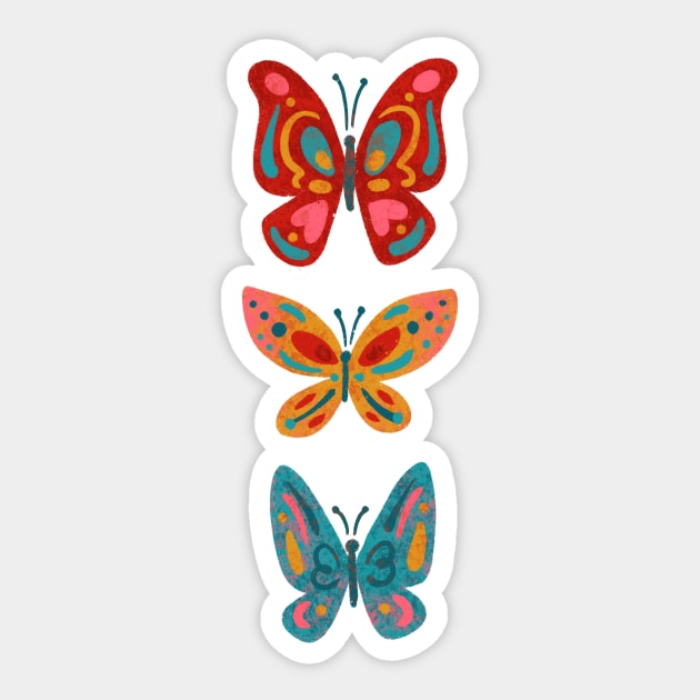 Butterfly Trio Sticker by Alexandra Franzese